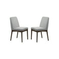 thumbnail image 1 of Simple Relax Grey Fabric Upholstered Dining Chair, Brown(Set of 2), 1 of 5