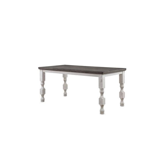 Simple Relax Rectangle Counter Height Table, Antique White, Gray