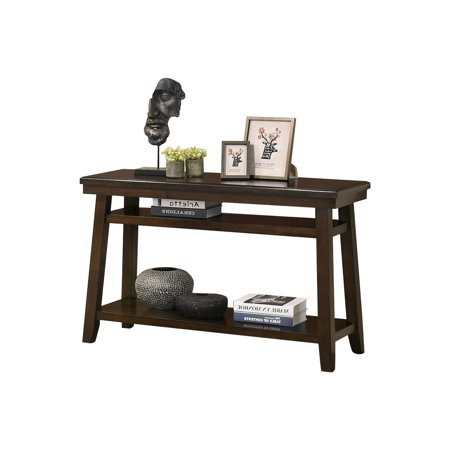 Simple Relax Rectangular Console Table In Dark Espresso
