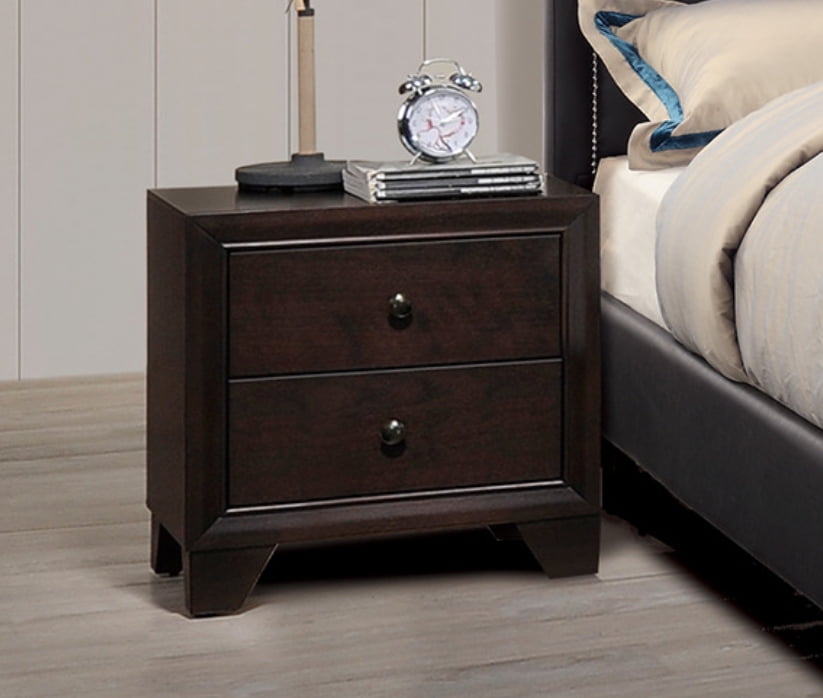 Simple Relax Rubber Wood Nightstand