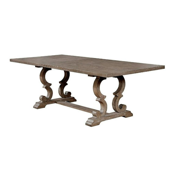 Simple Relax Sr03Cm3577T-Table Dining Table, Rustic Natural Tone