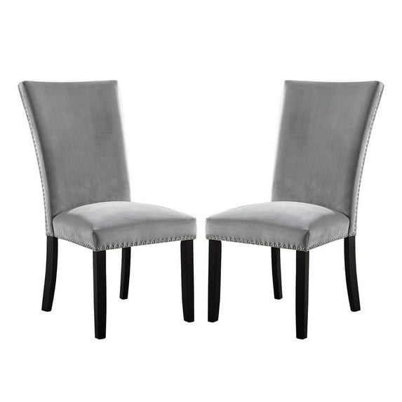 Simple Relax SR03CM3744GY-SC-2PK Dining Chair, Black, Light Gray