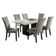 thumbnail image 1 of Simple Relax SR03CM3744T-7PC-GY Dining Set, White, Black, 1 of 5