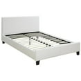 thumbnail image 1 of Simple Relax White Faux Leather Upholstered Platform Bed Twin, 1 of 5