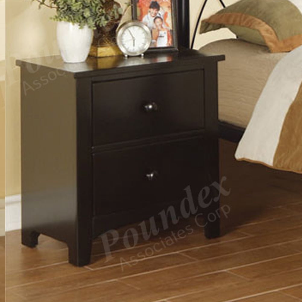 Simple Relax Wood Nightstand with 2 Drawers