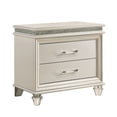 thumbnail image 1 of Simple Relax Wooden Dresser with 2 Drawers in Pearl White Finish, 1 of 5