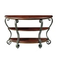 thumbnail image 1 of Simple Relax Wooden Sofa Table With Metal Frame in Brown Cherry Finish, 1 of 5