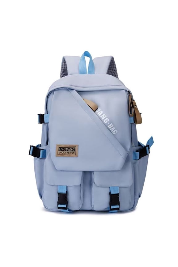 Simple Retro Backpack Fashion Bookbag Korean Style Large Capacity Laptop Bag With Side Pockets,Aesthetic Back Pack For Travel Gym Sport OutdoorHiking Camping Daypack