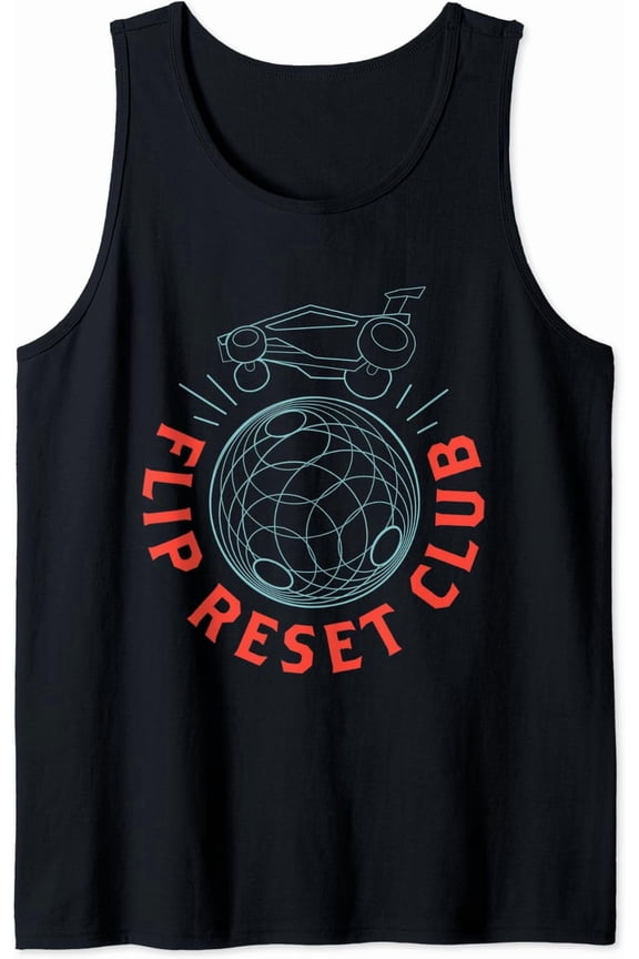 Simple Rocket Soccer League, Flip Reset Club, Clean Design Tank Top Size S-3XL