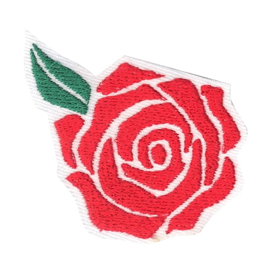 Simple Rose Iron On Embroidered Patch