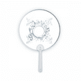 thumbnail image 1 of Simple Rotatg Music Notes White Plastic Round Handheld Fan Decorations Craft, 1 of 2