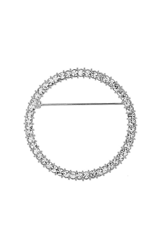 Simple Round Crystals Glasses Holder Pins Fashion Reading Glasses Holder Brooch