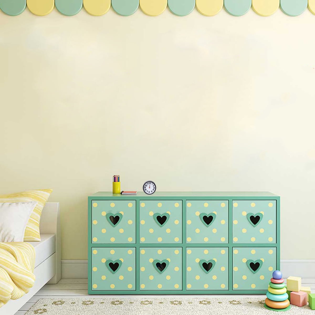 Simple Round Plastic Alarm Clock Small Desktop Clock Luminous Hour and