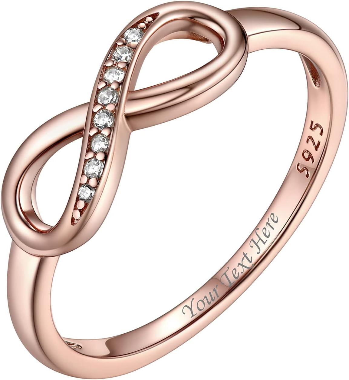 Simple S925 Sterling Silver Infinity Knot Rings Cubic Zirconia Rings Nice Cute BFF Friendship Rings Dainty Eternity Promise Wedding Bands Perfect Every Day Ring Size 4 12 Words Engavable Walmart