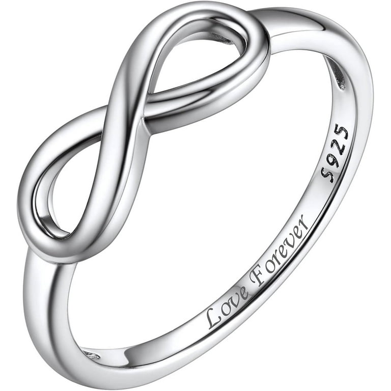 Sterling silver infinity knot ring deals