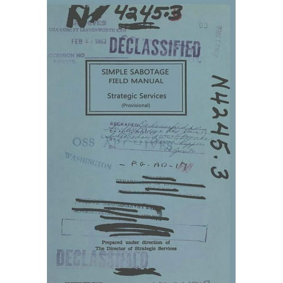 Simple Sabotage Field Manual