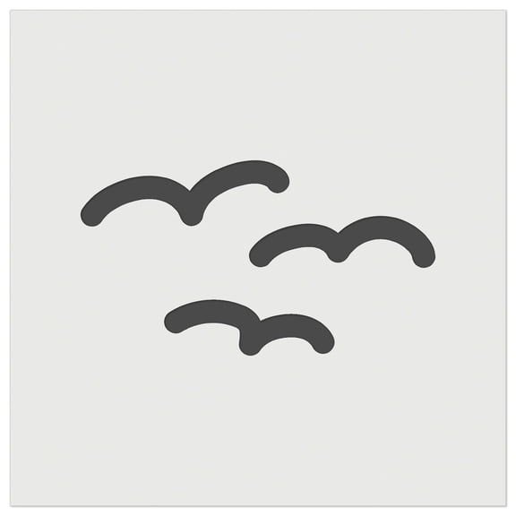 Simple Seagulls Birds DIY Cookie Wall Craft Stencil - 4.5 Inch