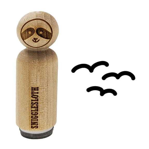 Simple Seagulls Birds Rubber Stamp for Scrapbooking Crafting Stamping - Mini 1/2 Inch