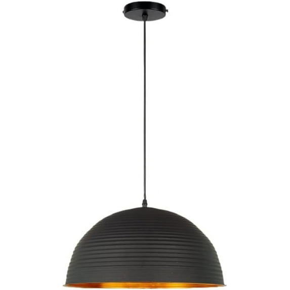 Simple Semicircle Metal Pendant Lamp for Dining Room, Retro Industrial Style Dome Pendant Light Fixture for Kitchen Island, Vintage Rustic Farmhouse Pendant Lighting for Bedroom