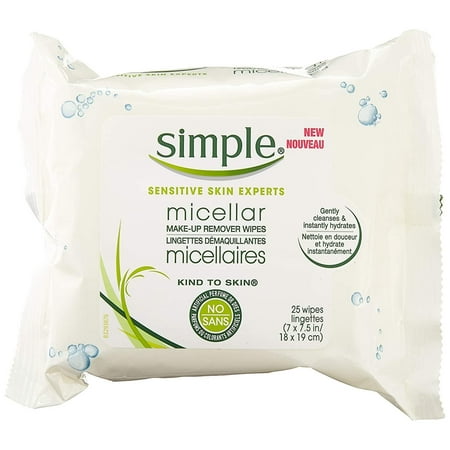Simple Facial Wipes Micellar, 25 Count