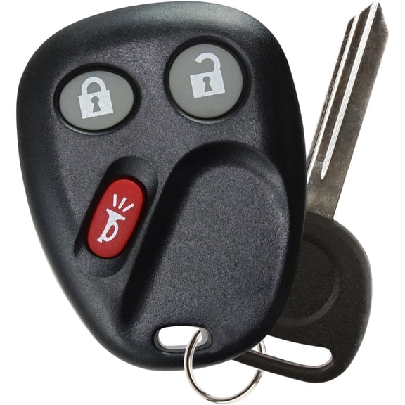 Simple Setup Keyless Entry Remote Fob Car Key Bundle for Buick Cadillac Chevrolet GMC Hummer Pontiac Saturn 3-Button LHJ011, 21997127, Valet B102 B102-P