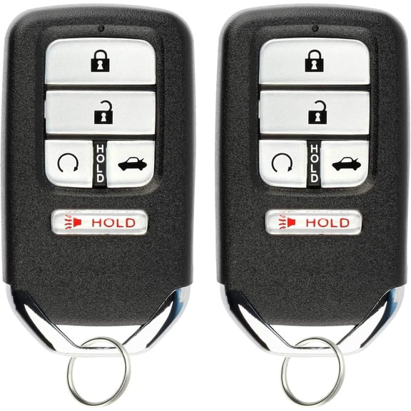 Simple Setup Keyless Entry Remote Start Smart Car Key Fob for Honda Civic 2016 2017 2018 KR5V2X (Pack of 2)