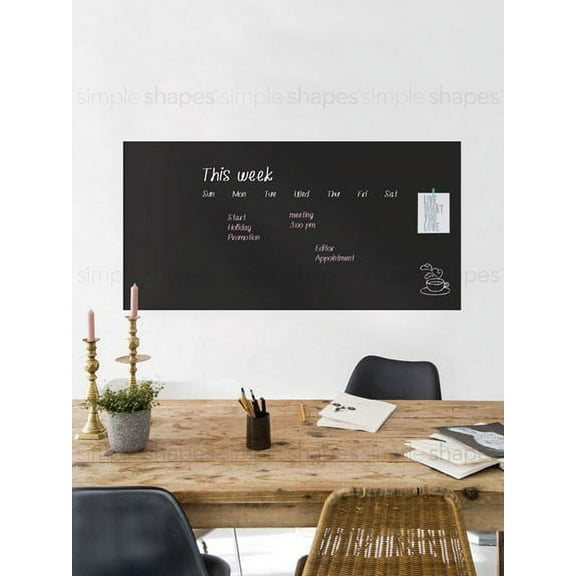 Simple Shapes Chalkboard Wall Decal, 24"w x 48"h