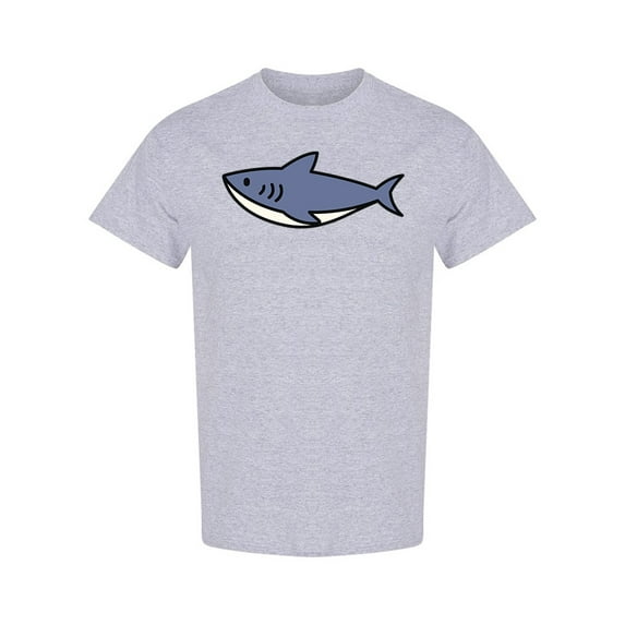 Simple Shark Design T-Shirt Men -Image by Shutterstock, Male Large