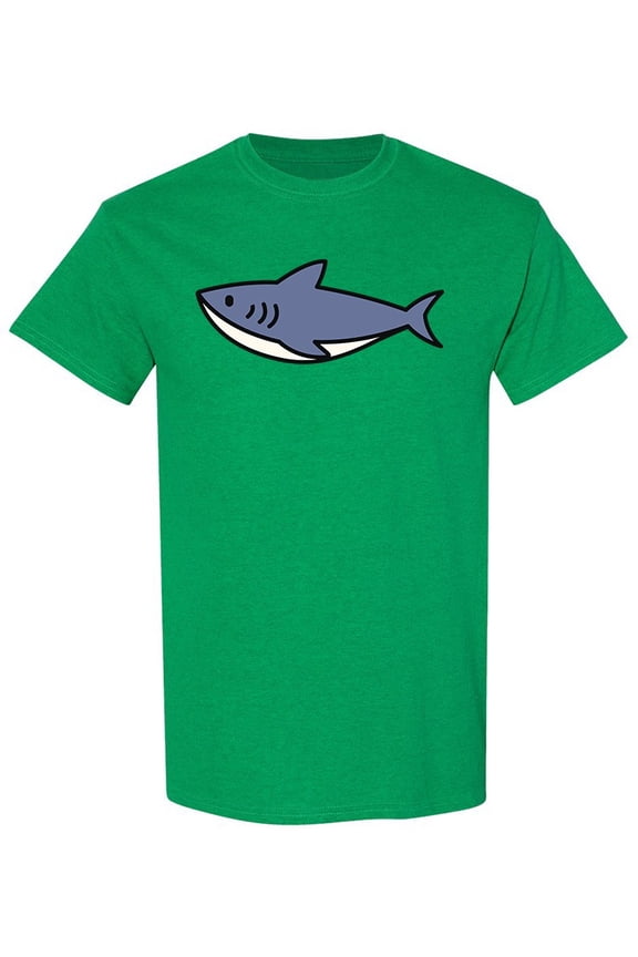 Simple Shark Design T-Shirt Men -Image by Shutterstock, Male Large