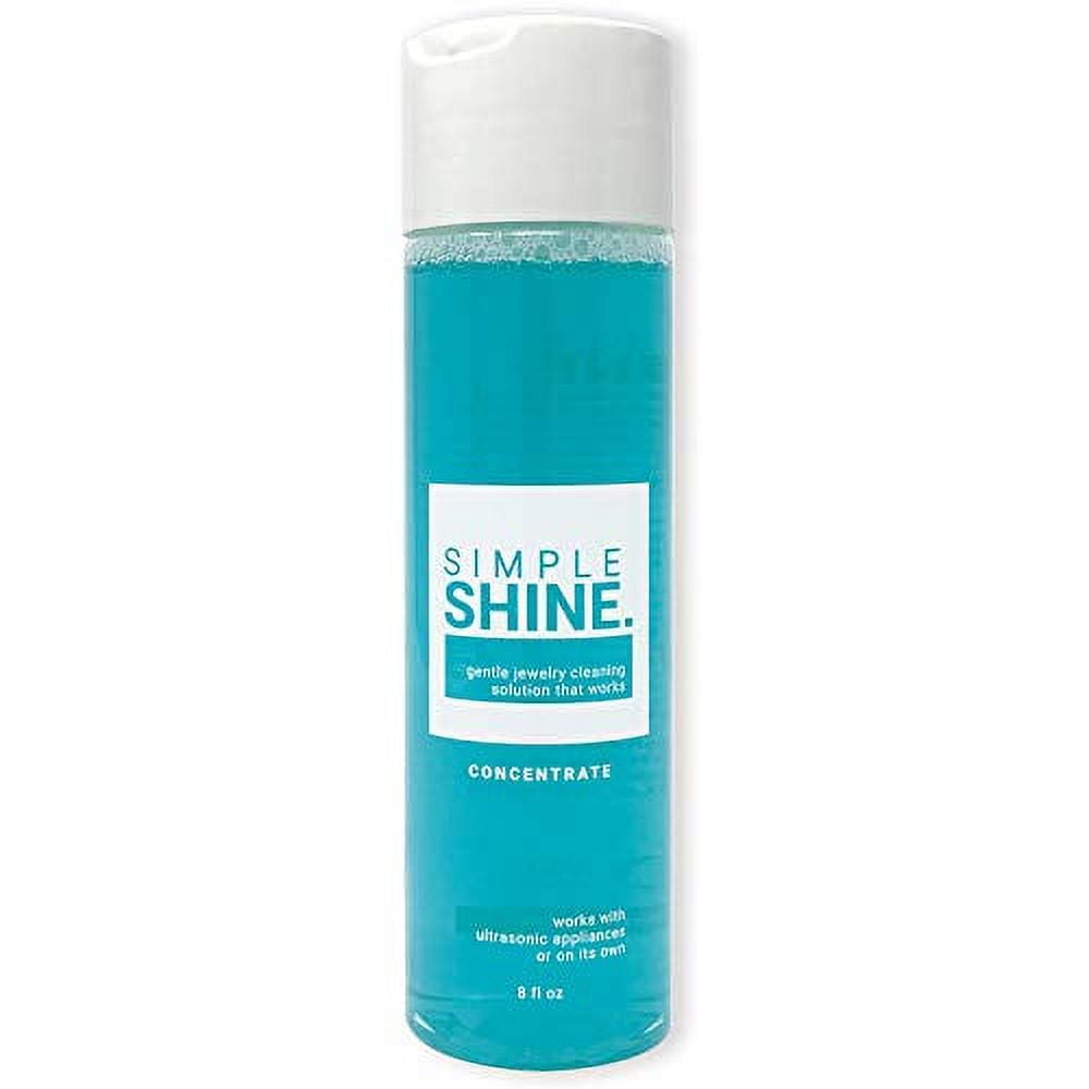 Simple Shine. Gentle Jewelry Cleaner Concentrate | Ultrasonic Cleaning Solution Gold Silver & Fashion Non Toxic Clean 8oz