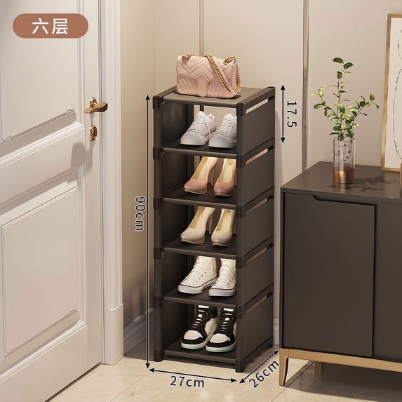 Simple Shoe Rack Multi-layer Space-saving Door Shoe Cabinet, Home Storage Slippers Rack