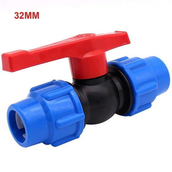 Simple Shut-Off Valve Stop Valve Ball Valve Valve Fitting 1Pc 20mm /25mm/ 32mm Accessories Blue Pe with External Thread 32mm