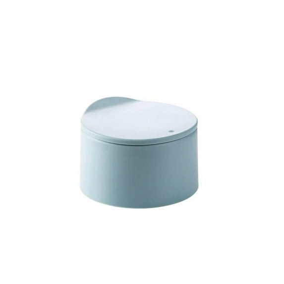 Simple Small Trash can Plastic Press Trash can with lid Trash can Desktop Small Trash can for Home use Practical (Blue)