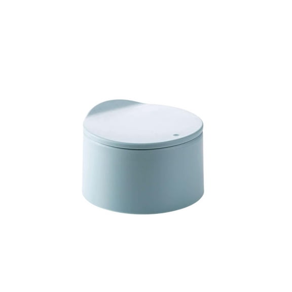 Simple Small Trash can Plastic Press Trash can with lid Trash can Desktop Small Trash can for Home use Practical (Blue)