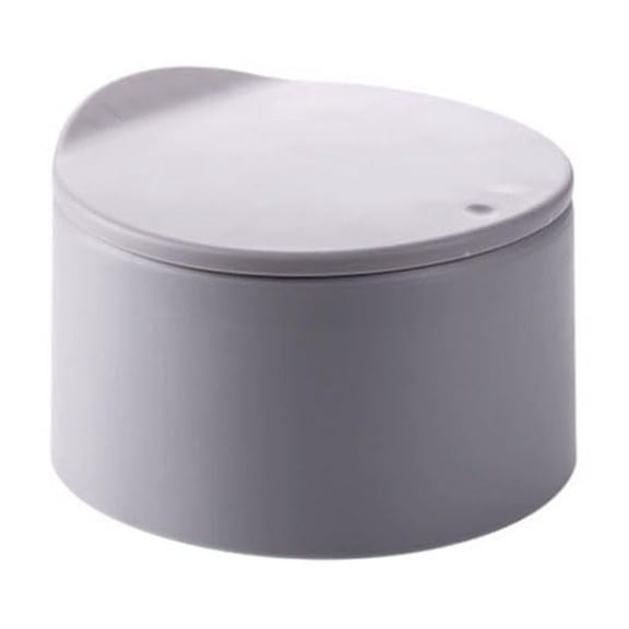 Simple Small Trash can Plastic Press Trash can with lid Trash can Desktop Small Trash can for Home use Practical (Grey)