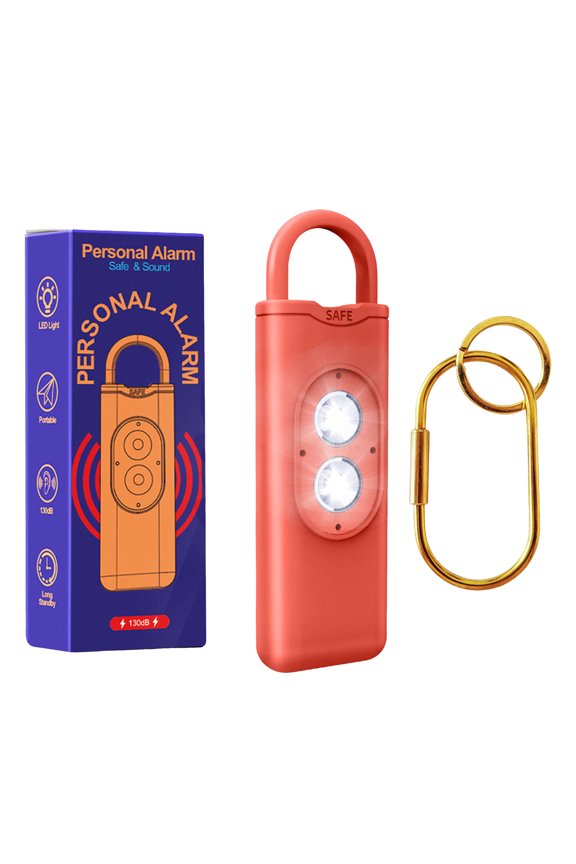 Simple, Smart Safety: A Rechargeable Keychain Alarm with Loud Siren and LED Light, Compact to Carry on Your Backpack, Purse, or Keys Anywhere.