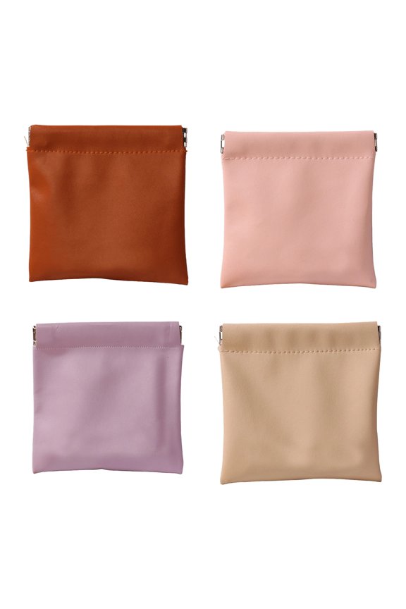 Simple Snaps Closure Cosmetic Pouches Waterproof PU Practical Makeup Storage For Travelers And Professionals