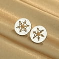 thumbnail image 1 of Simple Snowflake Stud Earrings for Women Men Stainless Steel Tiny Earrings Fashion Party Wedding Jewelry Christmas Gift, 1 of 4