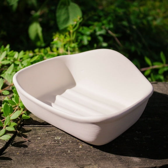 Simple Soap Dish 5x4 IN STOCK Ceramic Bisque Ready To Paint Pottery