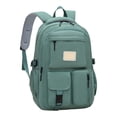 thumbnail image 1 of Simple Solid Color Backpack for Teens Boys Girls, Multi Pocket Casual School Bookbag, Lightweight Water Resistant Nylon Student Daypack for Middle High School Travel Back to School, 1 of 8