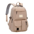 thumbnail image 1 of Simple Solid Color Backpack for Teens Boys Girls, Multi Pocket Casual School Bookbag, Lightweight Water Resistant Nylon Student Daypack for Middle High School Travel Back to School, 1 of 8