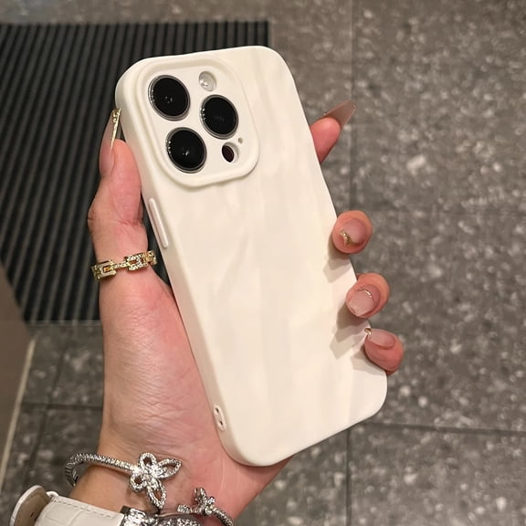 Simple Solid Color Pleated Phone Case for iPhoneX, iPhoneXR, iPhone11 Pro Max, iPhone 12Pro Max, iPhone13 Pro Max, iPhone14 Pro Max, iPhone16promax, iPhone16pro,iPhone15promax, iPhone15plus