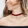thumbnail image 1 of Simple Solid Color Velvet Strap Gothic Velvet Necklace, 1 of 2