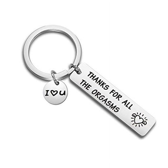 Stainless Steel Keychain Solid Silver Long Key Chain Simple Design Key Ring for Men and for Women Europe America Strong