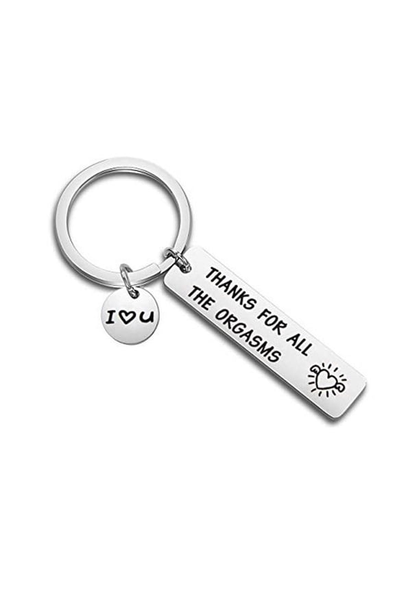 Stainless Steel Keychain Solid Silver Long Key Chain Simple Design Key Ring for Men and for Women Europe America Strong