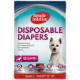 thumbnail image 1 of Simple Solution Disposable Dog Diapers for Female Dogs | Super Absorbent Leak-Proof Fit | Small | 12 Count, 1 of 9