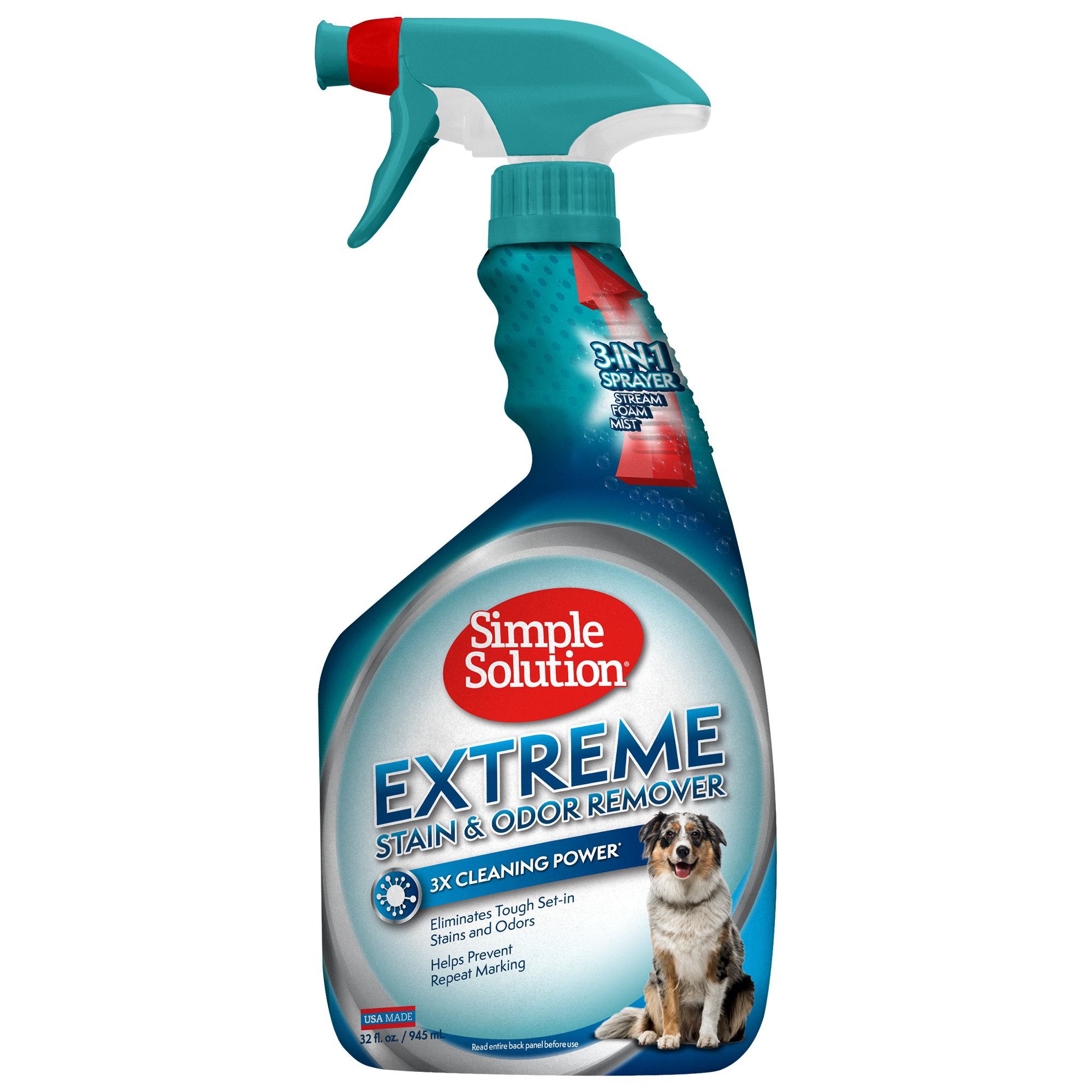 Simple Solution Extreme Formula Pet Stain  Odor Remover, 32 oz, 
