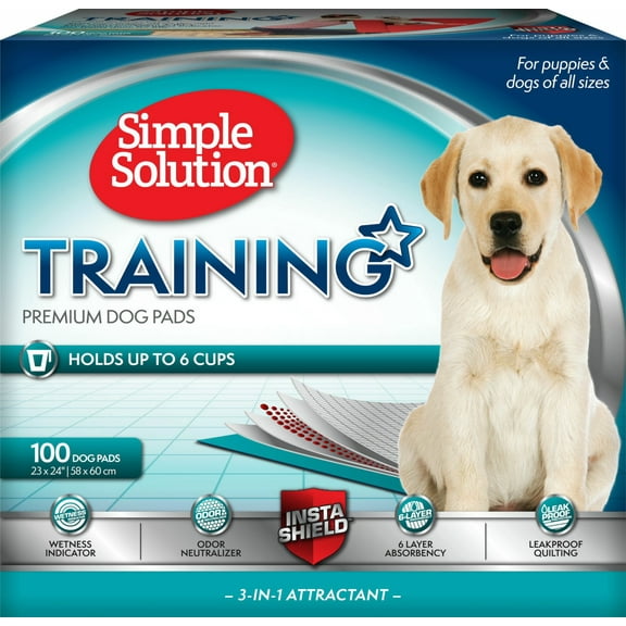 Simple Solution Original Training Pads, 23x24 inch, 100 Count, 2 Pack