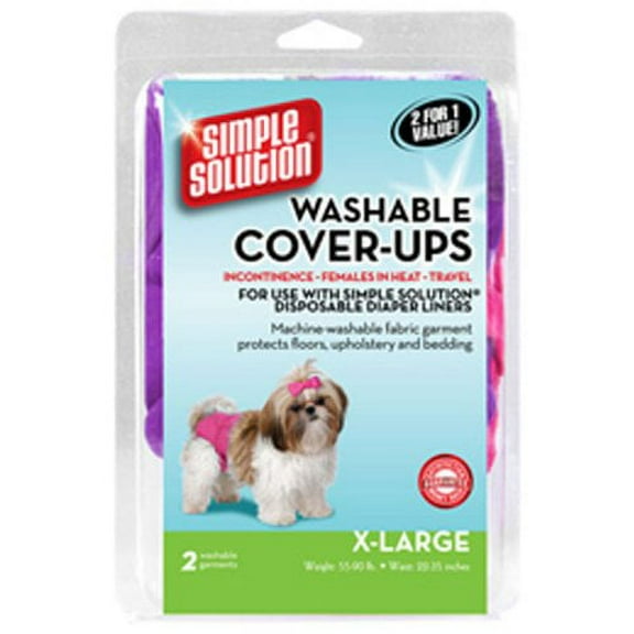 Simple Solution Washable Diaper Cover-Ups, X-Large, "Colors May Vary", Pink/Purple or Blue/Black, 2 Pack