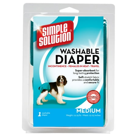 Simple Solution Washable Female Dog Diaper, Medium, 1 Pack